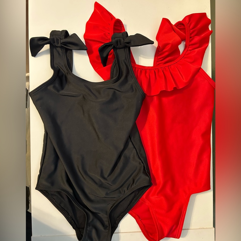 ❤️🖤3T/4T H&M Toddler Girls One Piece Bathing Suits Lot